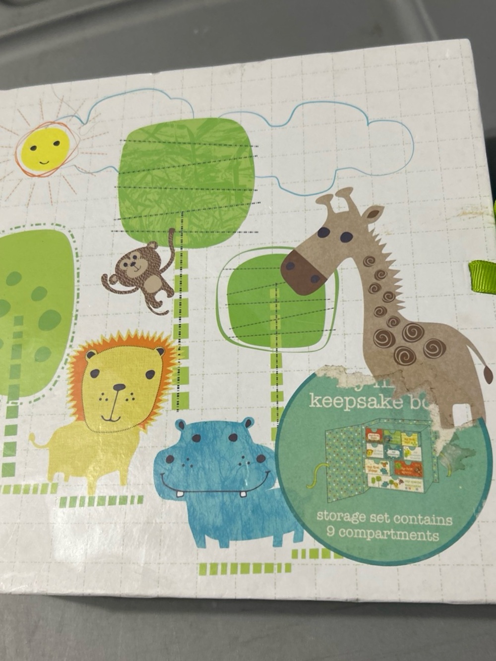 Kids Animal Keepsake Storage Box - Multicolor Jungle Friends